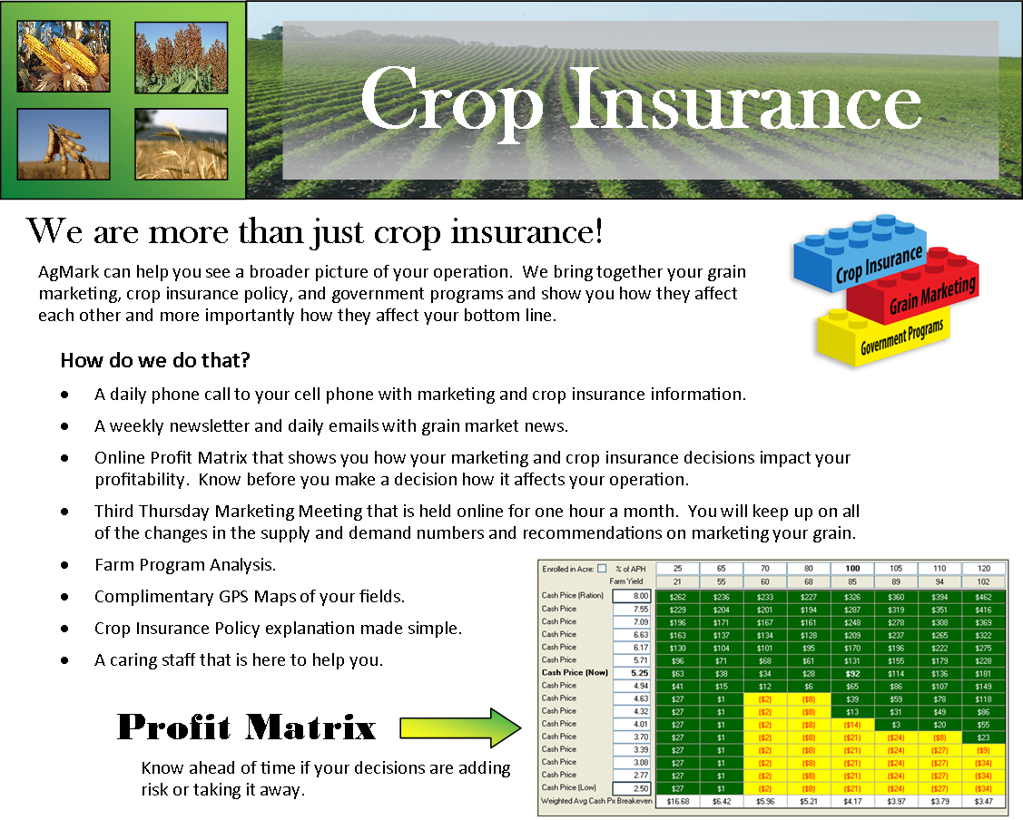 AgMark LLC. Crop Insurance More than *NEW*